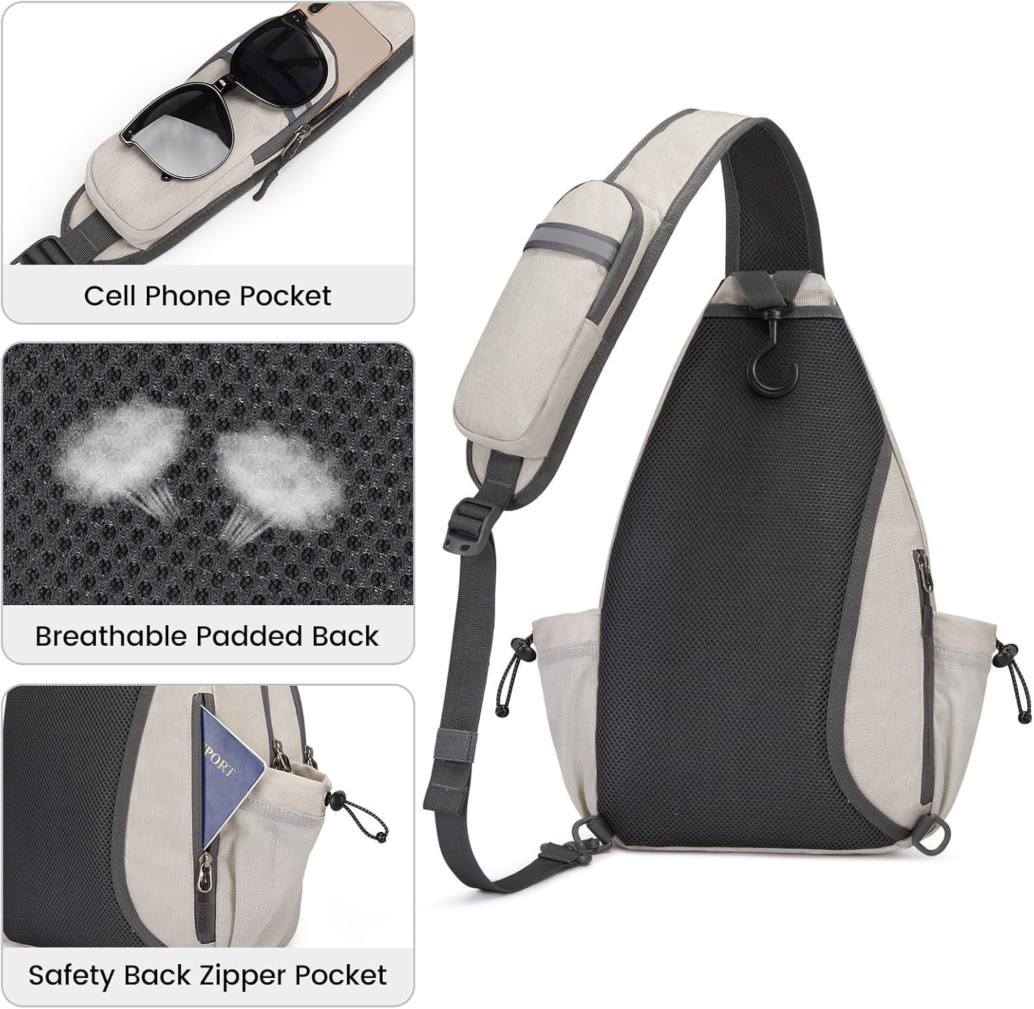 G4Free - G4Free Crossbody Sling Pickleball Paddle Bag -TN23B269D