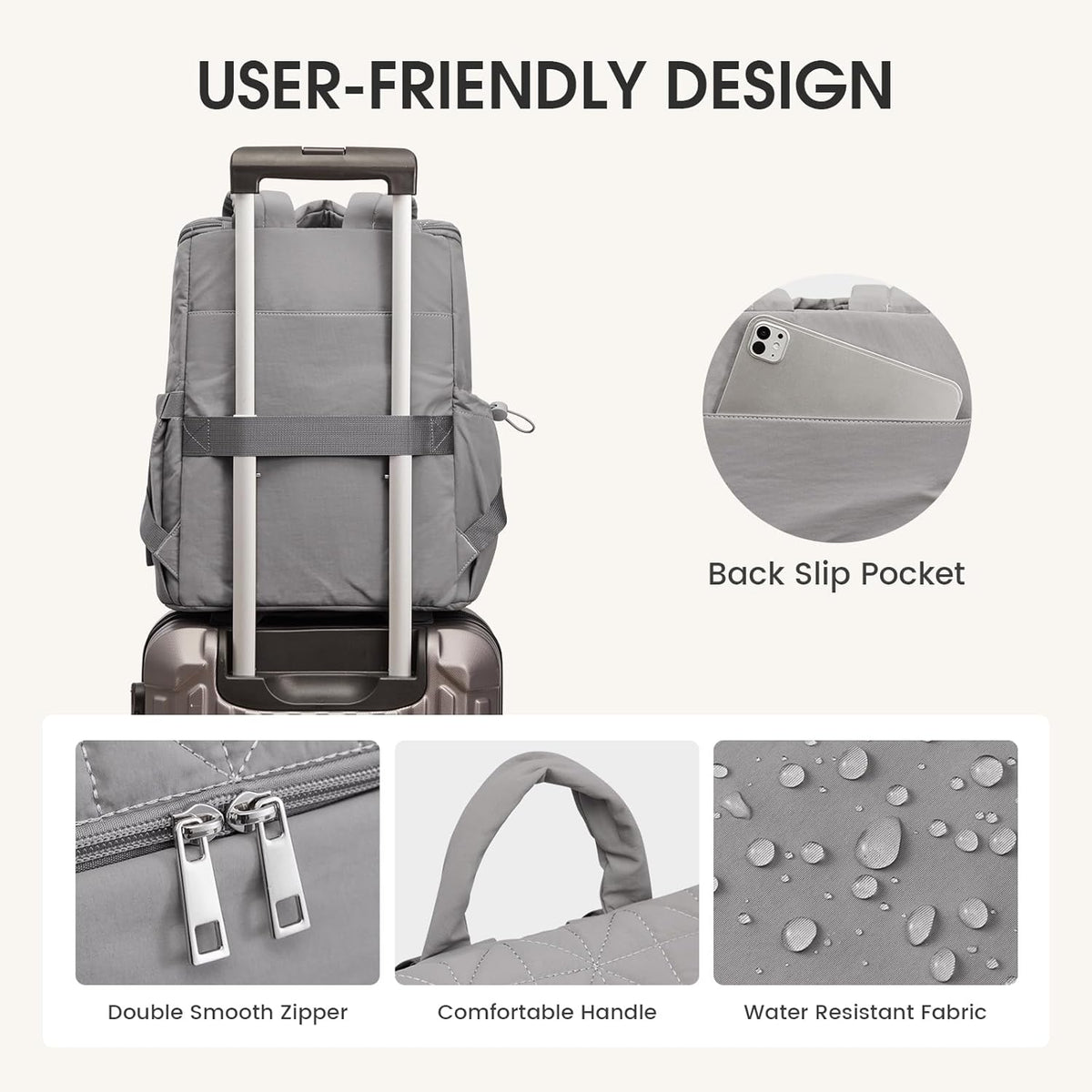 G4Free - G4Free Diaper Bag Backpack with Pacifier Case & Insulated Pockets -TN25B571C