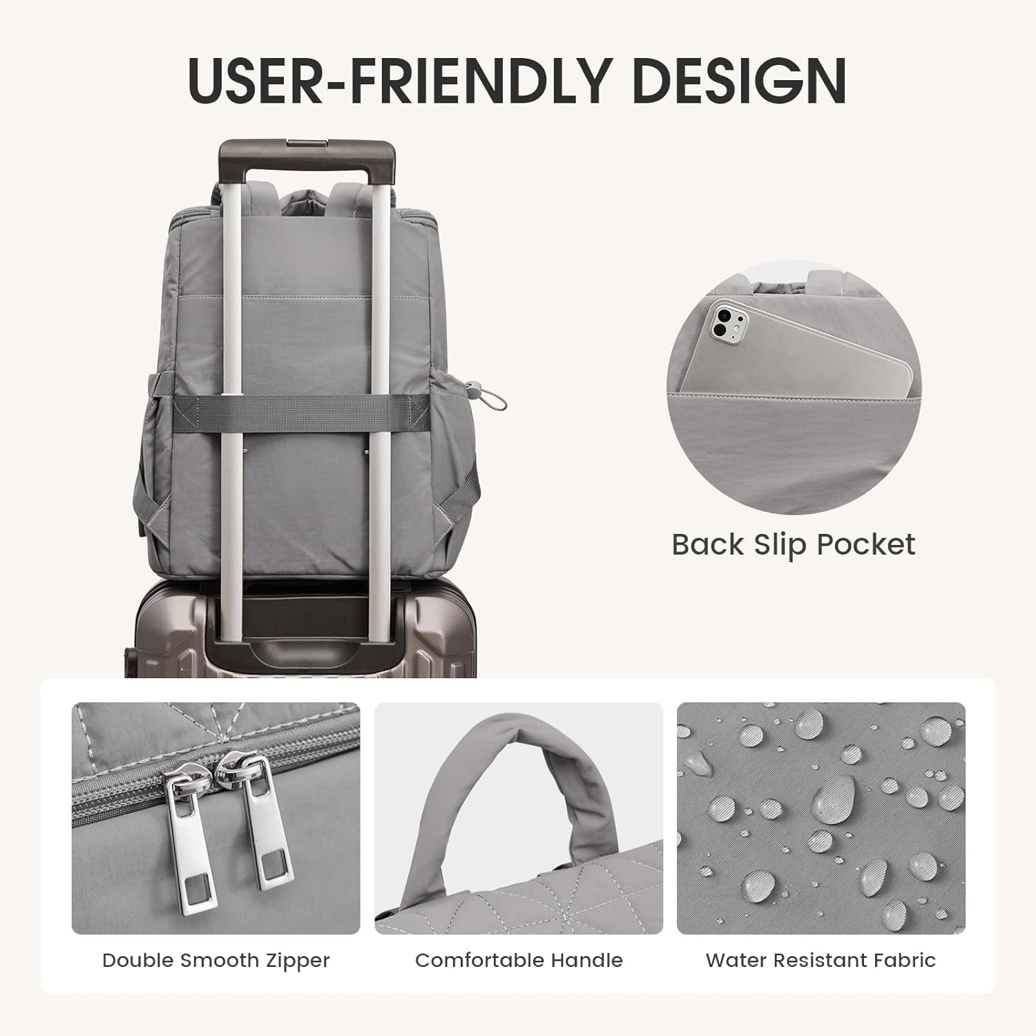 G4Free - G4Free Diaper Bag Backpack with Pacifier Case & Insulated Pockets -TN25B571C