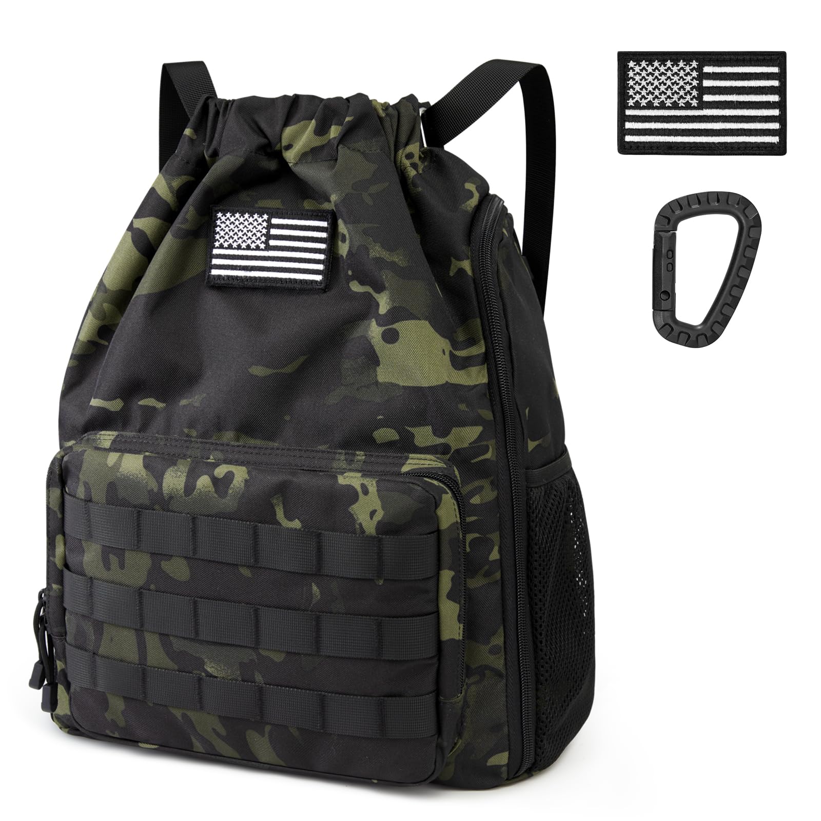 G4Free - G4Free Drawstring Backpack Sports Gym Bag with Shoes Compartment -TN23B194C