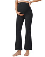 G4Free - G4Free EverGoing Maternity Flare Leggings with Pockets – Over the Belly 25'' -GF26AY1008A001A-S