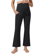 G4Free - G4Free EverGoing Maternity Flare Leggings with Pockets – Over the Belly 25'' -GF26AY1008A001A-S