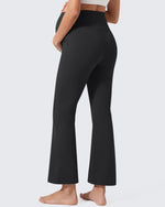 G4Free - G4Free EverGoing Maternity Flare Leggings with Pockets – Over the Belly 25'' -GF26AY1008A001A-S