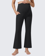 G4Free - G4Free EverGoing Maternity Flare Leggings with Pockets – Over the Belly 25'' -GF26AY1008A001A-S