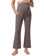 G4Free - G4Free EverGoing Maternity Flare Leggings with Pockets – Over the Belly 25'' -GF26AY1008A001A-S