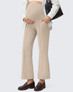 G4Free - G4Free EverGoing Maternity Flare Leggings with Pockets – Over the Belly 25'' -GF26AY1008F001A-S