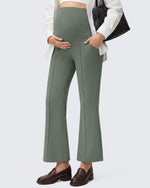 G4Free - G4Free EverGoing Maternity Flare Leggings with Pockets – Over the Belly 25'' -GF26AY1008G016A-S