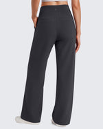G4Free - G4Free EverGoing Wide Leg Yoga Pants High Waist Front Seam with Pockets -GF26J1005A001A-S