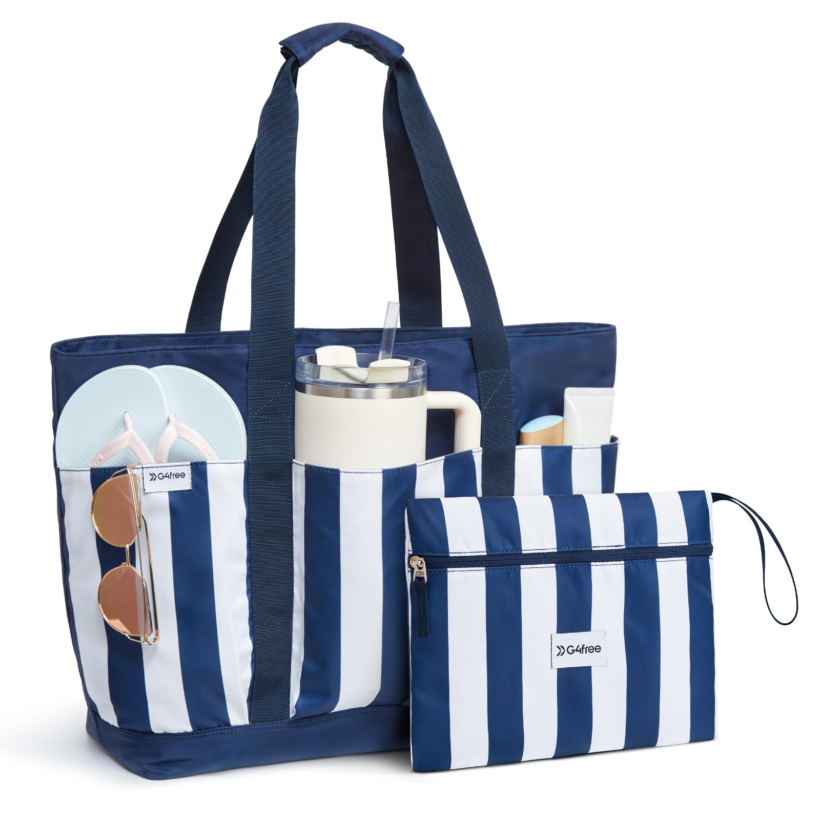 G4Free - G4Free Foldable Waterproof Beach Tote Pool Bag -TN24B462B