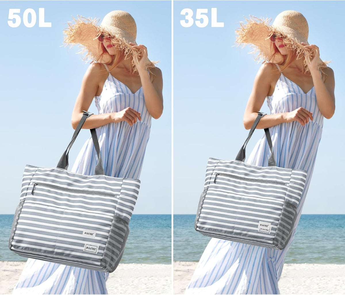 G4Free - G4Free Foldable Waterproof Sandproof Tote Beach Bag -TN23B270C