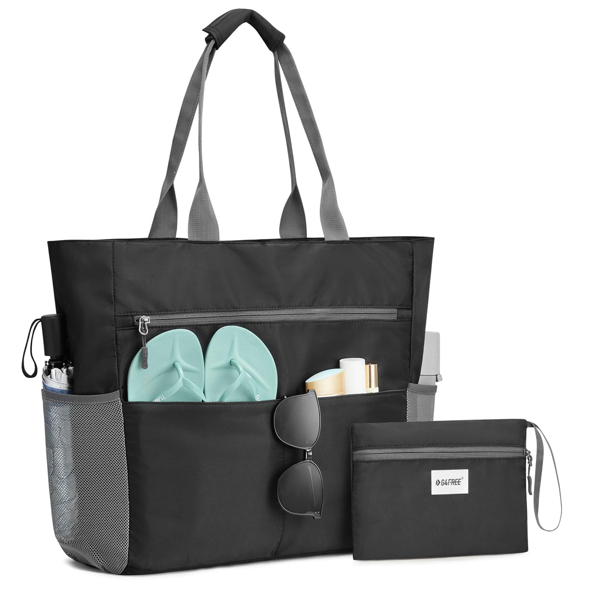 G4Free - G4Free Foldable Waterproof Sandproof Tote Beach Bag -TN23B270C