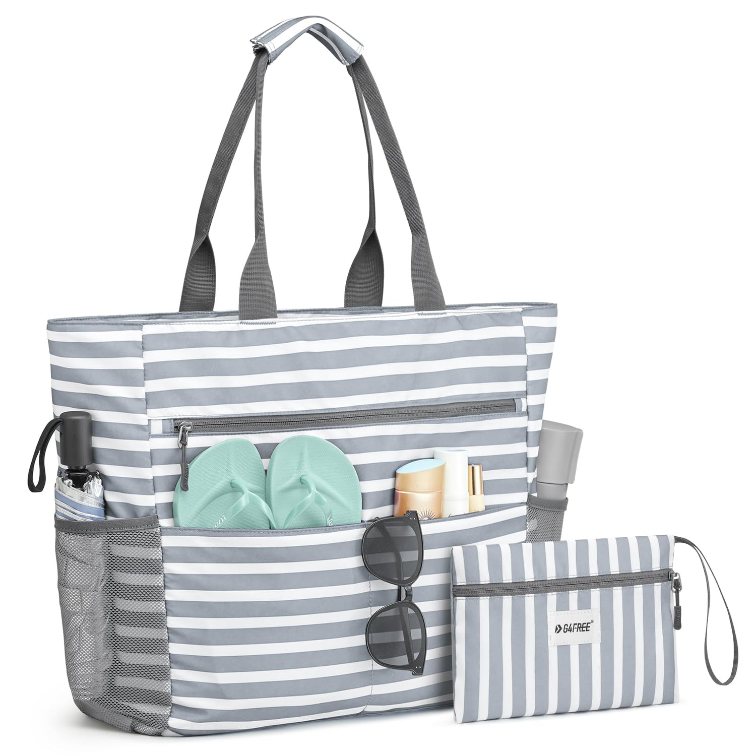 G4Free - G4Free Foldable Waterproof Sandproof Tote Beach Bag -TN23B270C