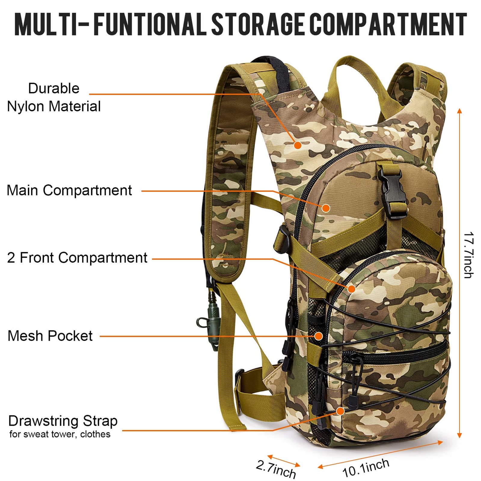 G4Free - G4Free Hydration Pack With 3L Bladder -D04V702A