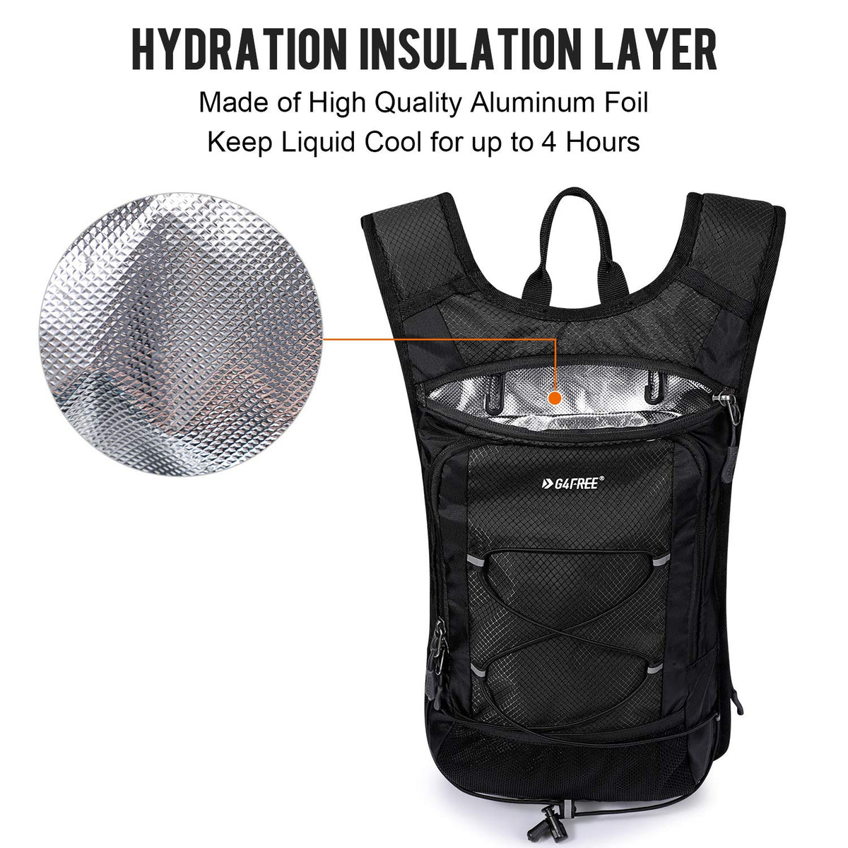 G4Free - G4Free Insulated Hydration Backpack Pack with 2L BPA -D02V741A