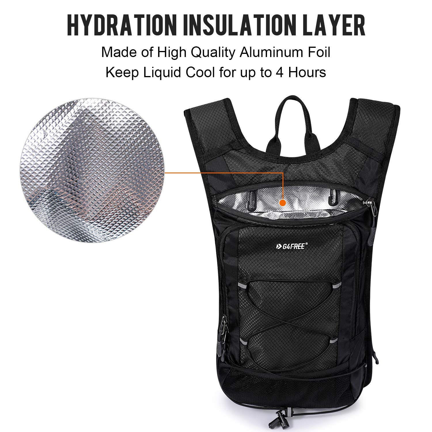 G4Free - G4Free Insulated Hydration Backpack Pack with 2L BPA -D02V741A