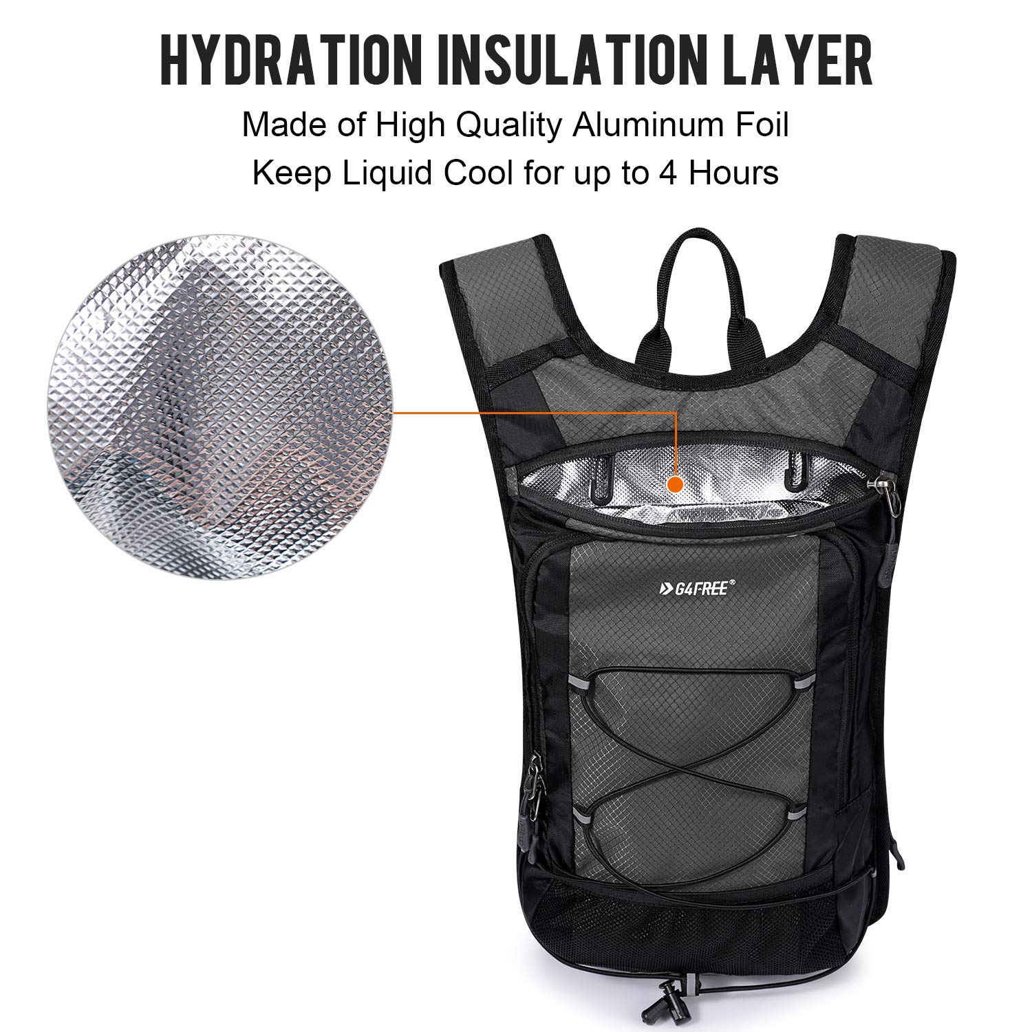 G4Free - G4Free Insulated Hydration Backpack Pack with 2L BPA -D02V741A