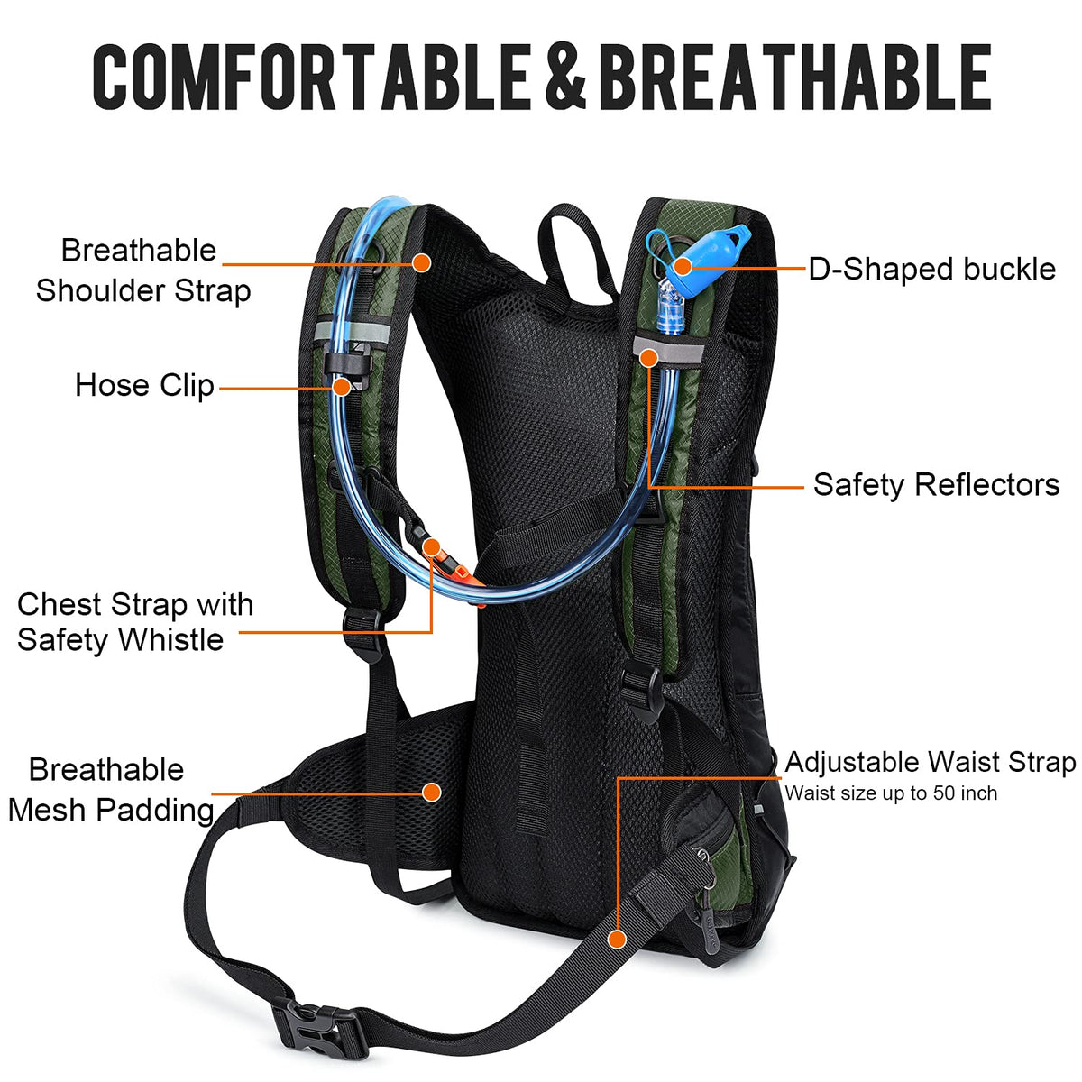 G4Free - G4Free Insulated Hydration Backpack Pack with 2L BPA -D02V741A