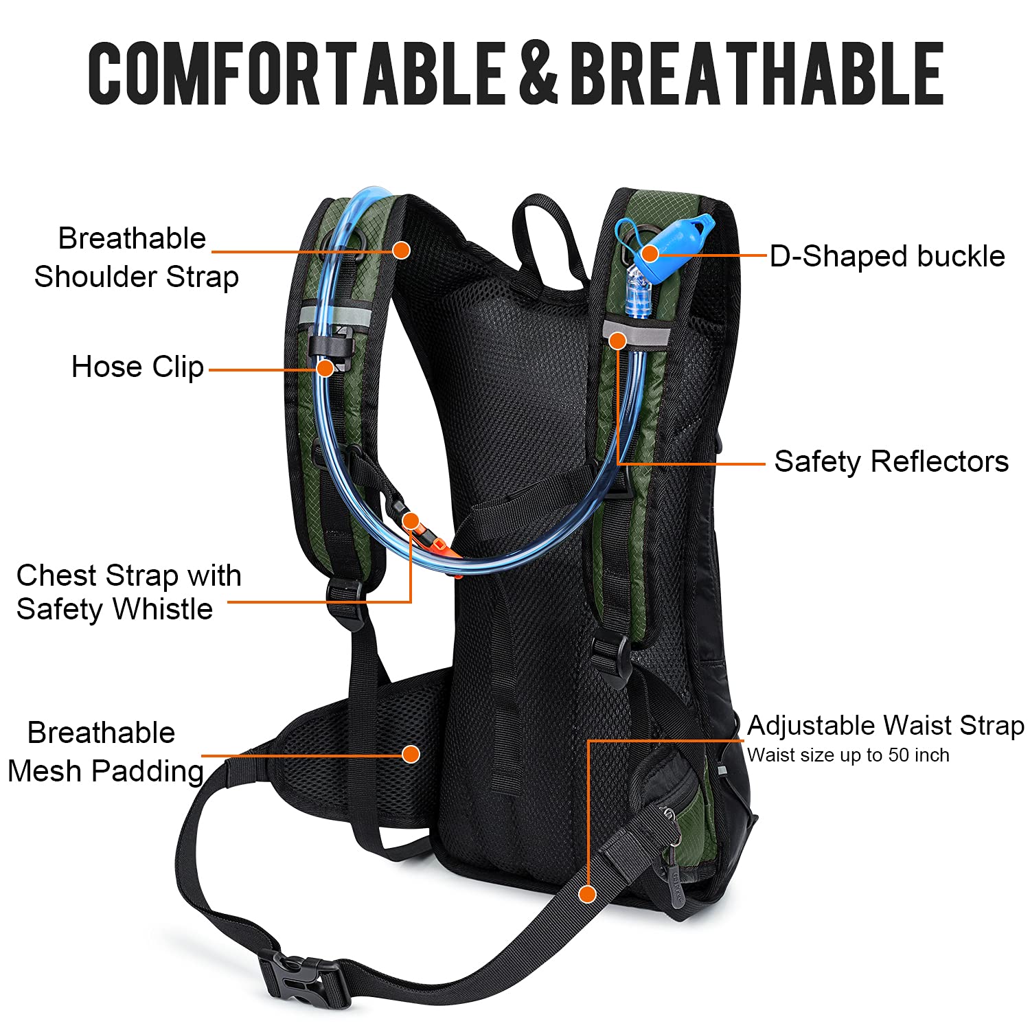G4Free - G4Free Insulated Hydration Backpack Pack with 2L BPA -D02V741A