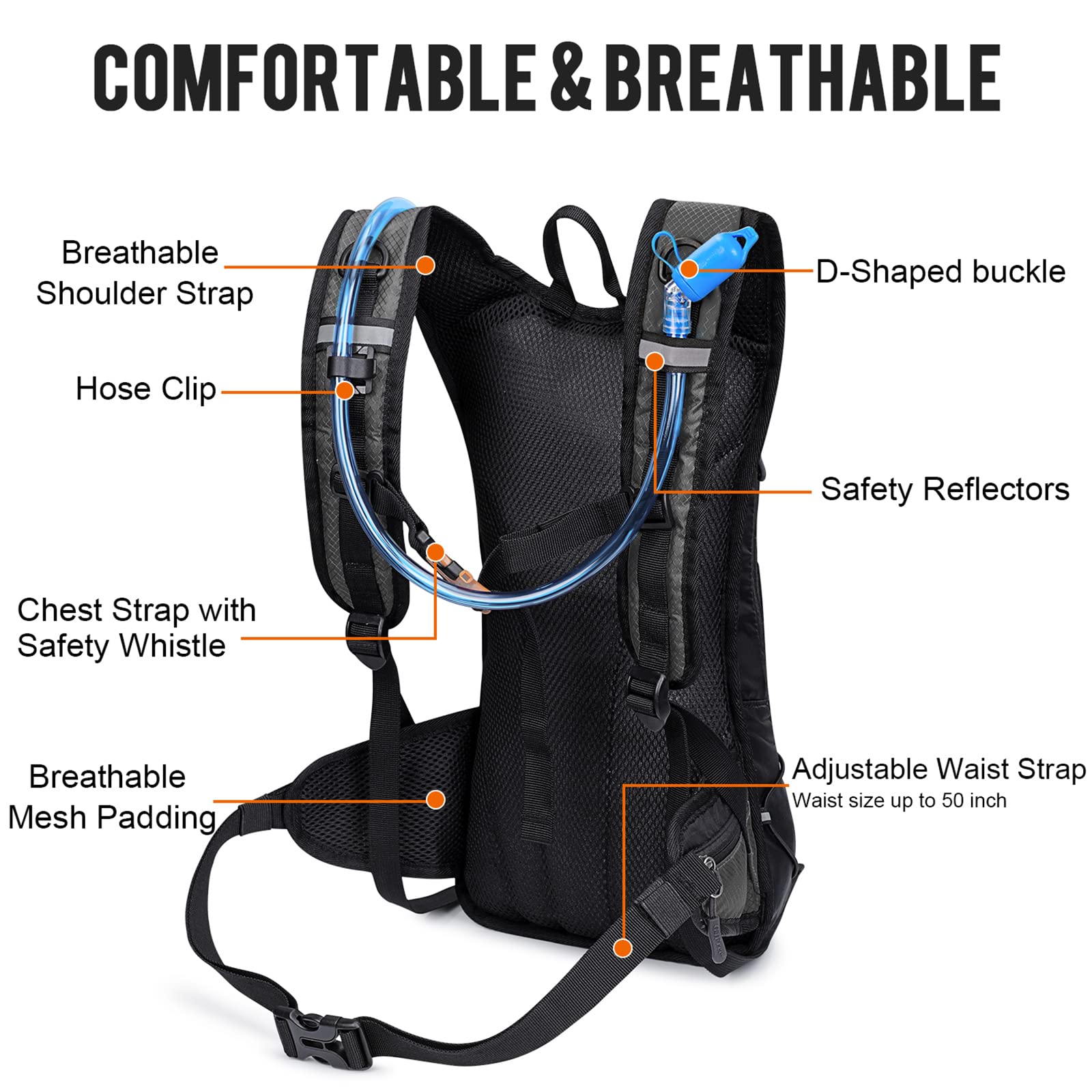 G4Free - G4Free Insulated Hydration Backpack Pack with 2L BPA -D02V741A