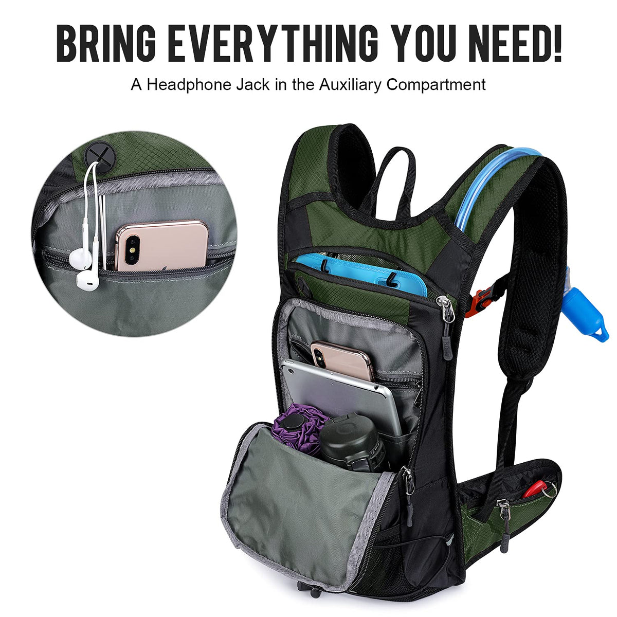 G4Free - G4Free Insulated Hydration Backpack Pack with 2L BPA -D02V741A