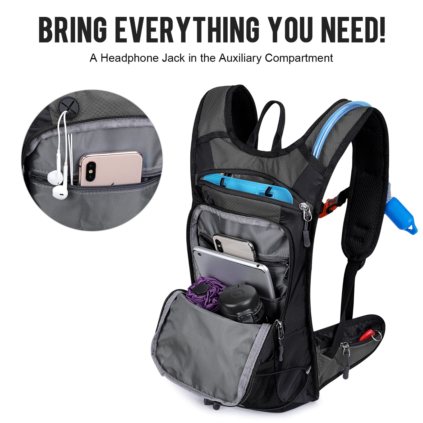 G4Free - G4Free Insulated Hydration Backpack Pack with 2L BPA -D02V741A