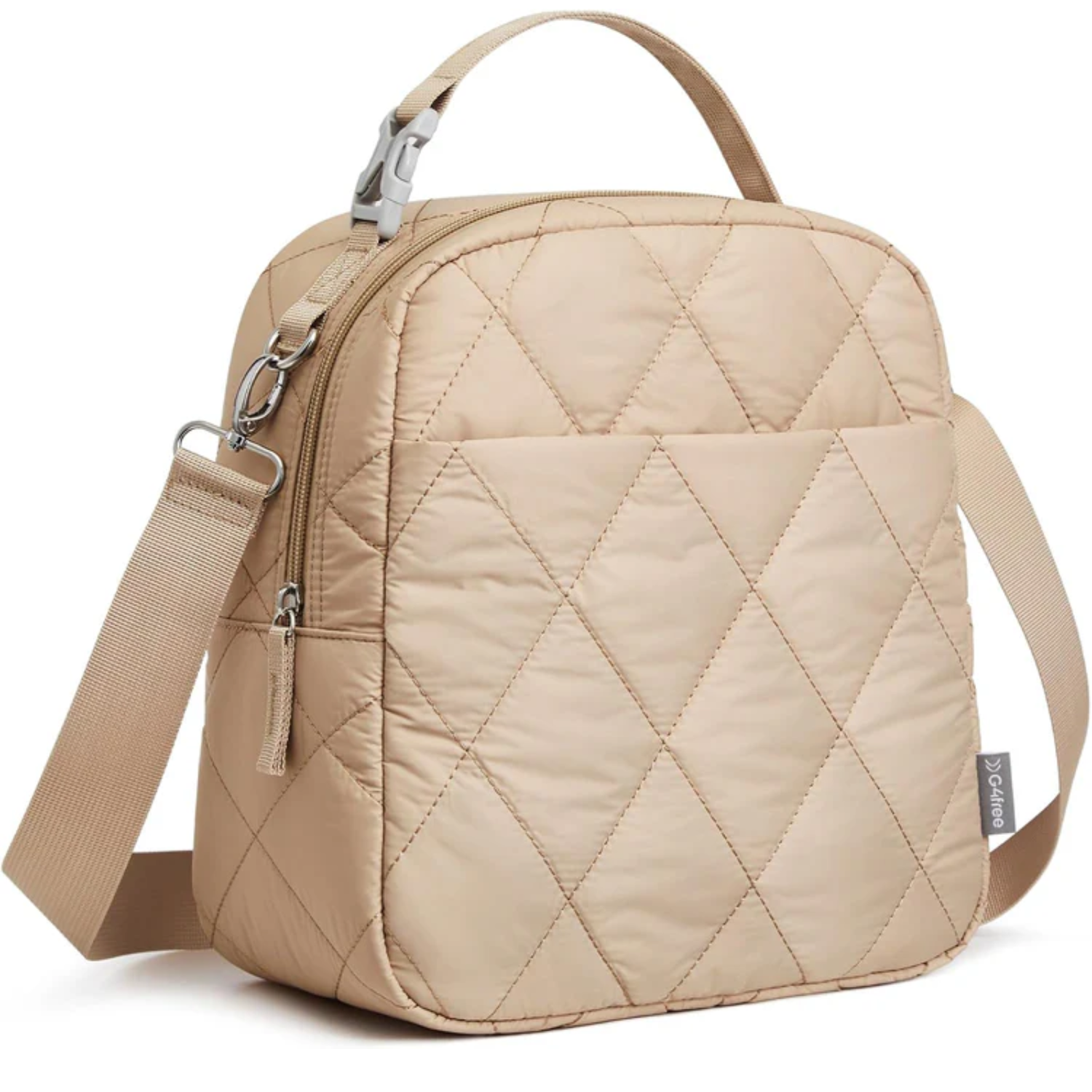 G4Free - G4Free Large Insulated Lunch Bag, Leakproof Quilted Lunch Box Women Men -TN25B590B
