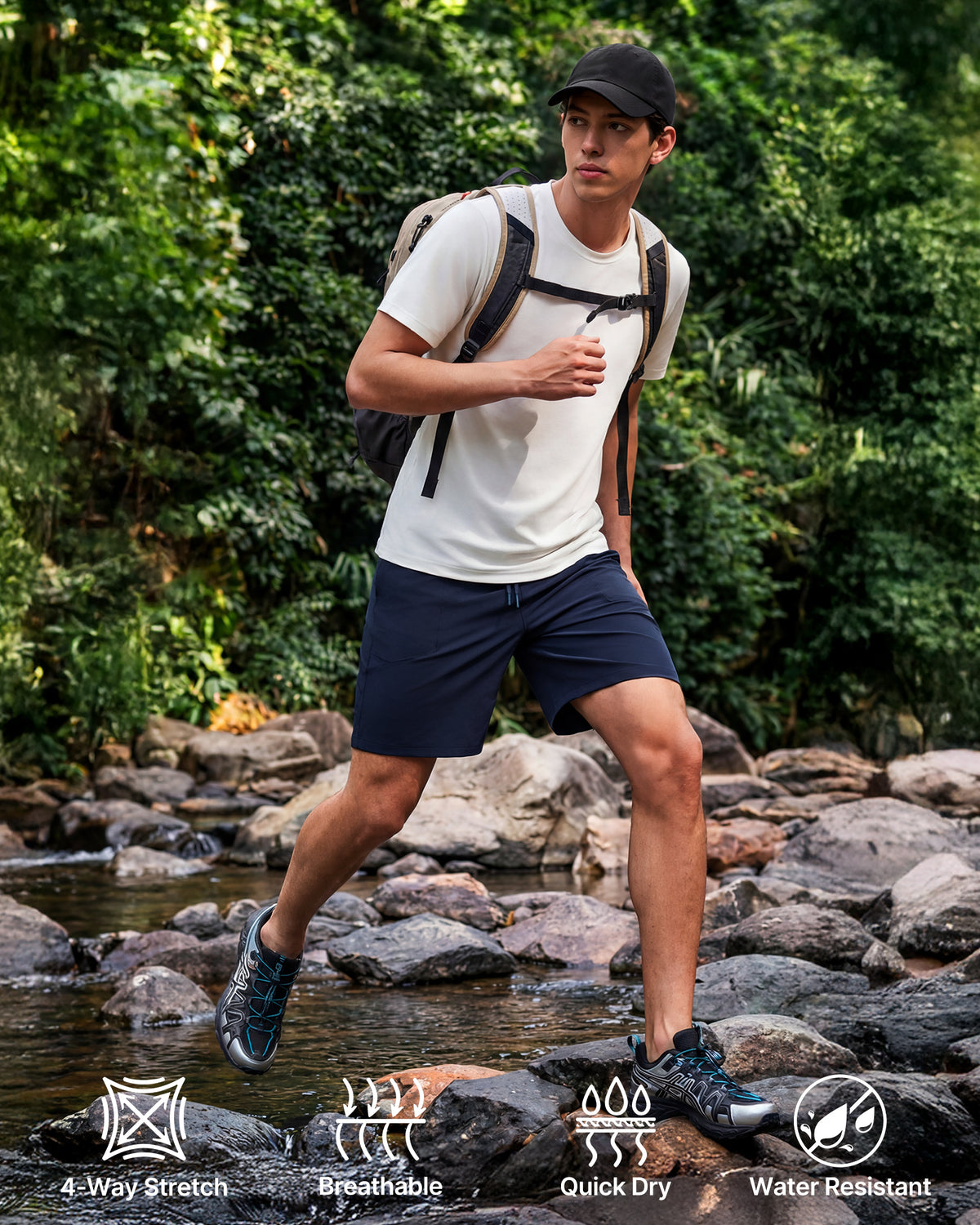G4Free - G4Free Men's Hiking Shorts – Quick Dry -GF26EM893A001A-S