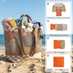 G4Free - G4Free Mesh Beach Tote Bags Extra Large Packable -TN25B599B