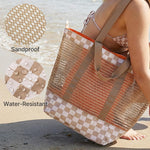 G4Free - G4Free Mesh Beach Tote Bags Extra Large Packable -TN25B599B