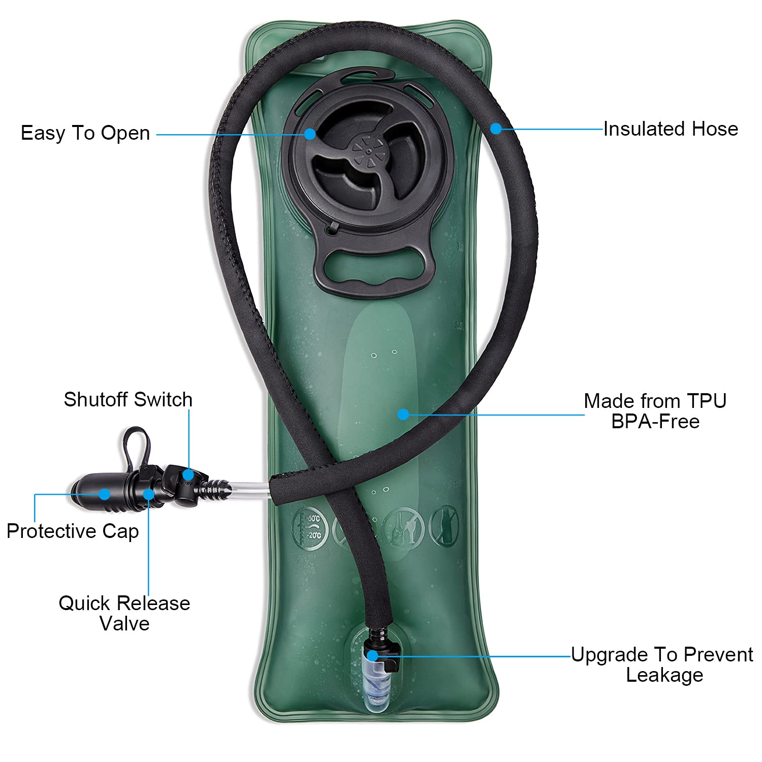 G4Free - G4Free Military Tactical Hydration Backpack with 3L Upgraded Bladder -D02V560A