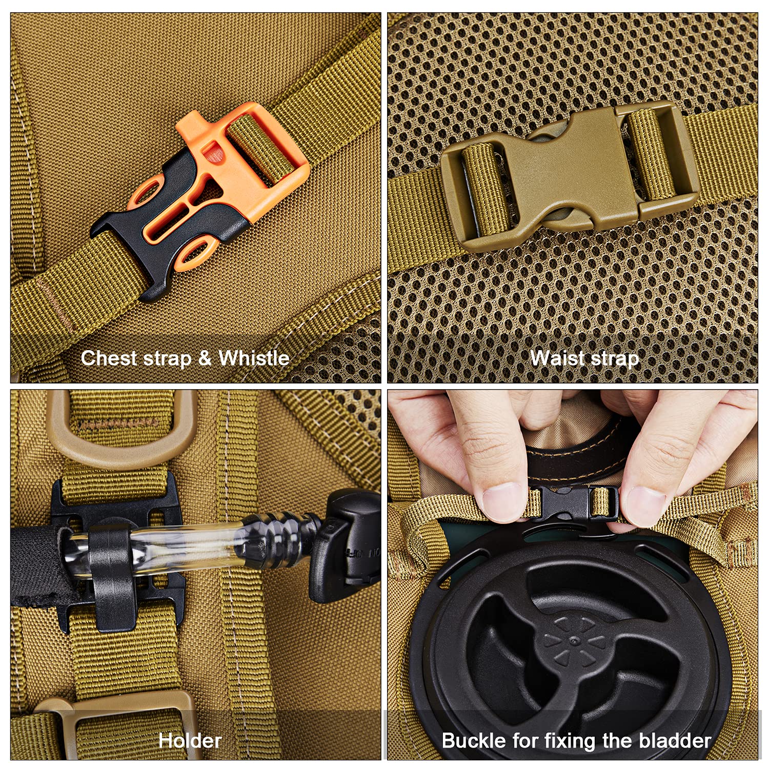 G4Free - G4Free Military Tactical Hydration Backpack with 3L Upgraded Bladder -D02V560A