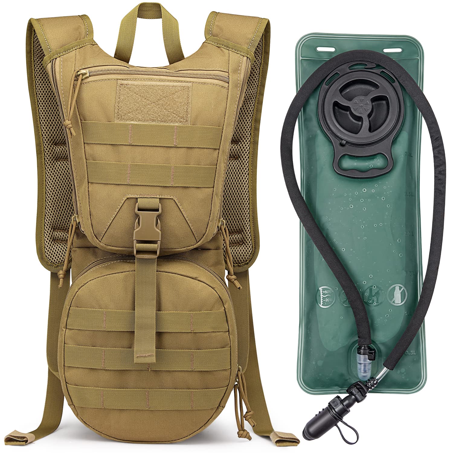 G4Free - G4Free Military Tactical Hydration Backpack with 3L Upgraded Bladder -D02V560B