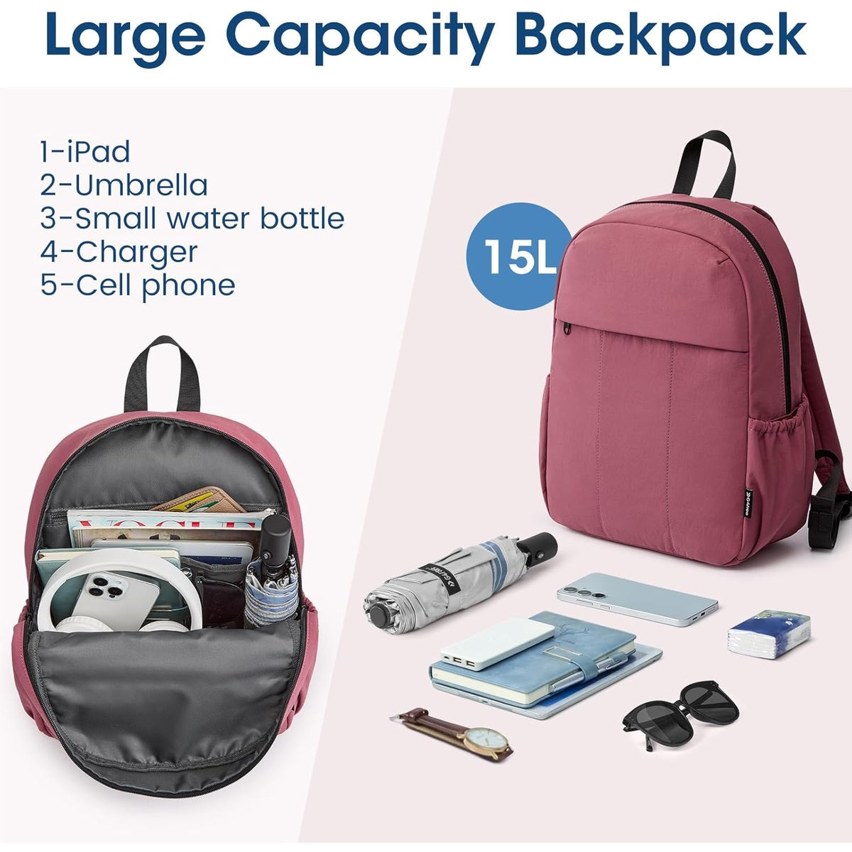 G4Free - G4Free Mini Hiking Backpack with Adjustable Straps -TN24B435A