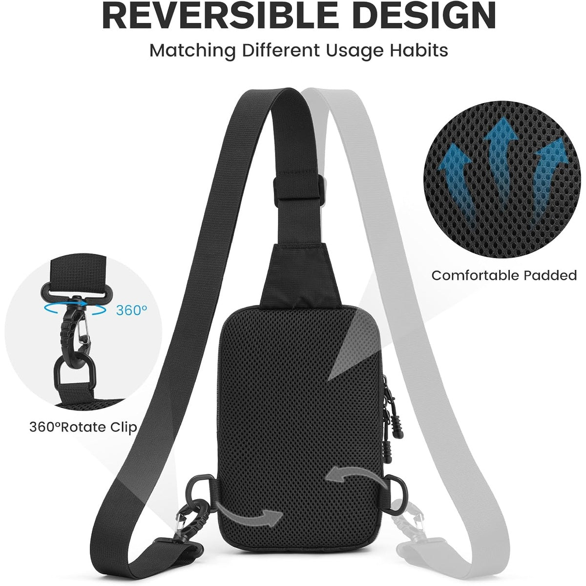 G4Free - G4Free Mini Tactical Chest Bag Waterproof EDC Shoulder Bag -TN25B508A