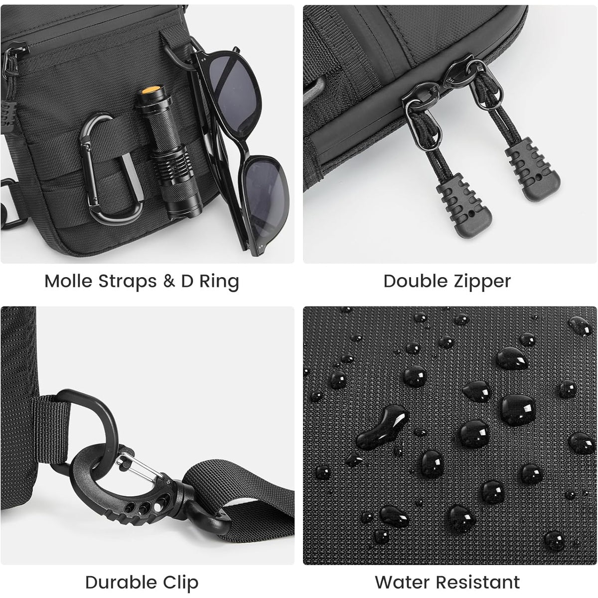 G4Free - G4Free Mini Tactical Chest Bag Waterproof EDC Shoulder Bag -TN25B508A