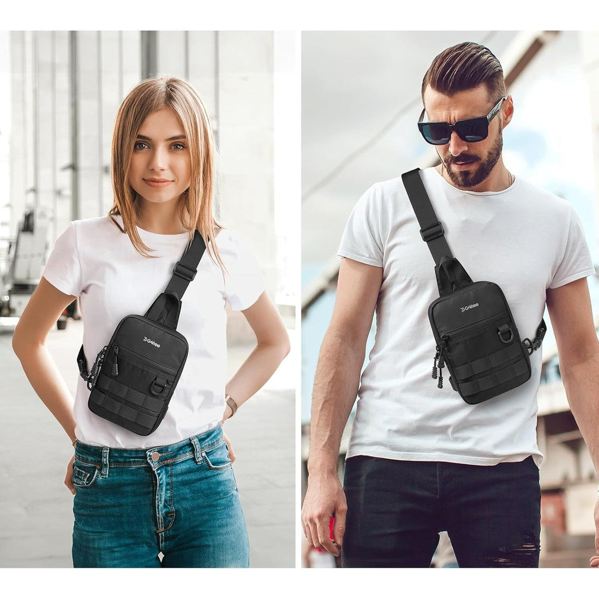 G4Free - G4Free Mini Tactical Chest Bag Waterproof EDC Shoulder Bag -TN25B508A