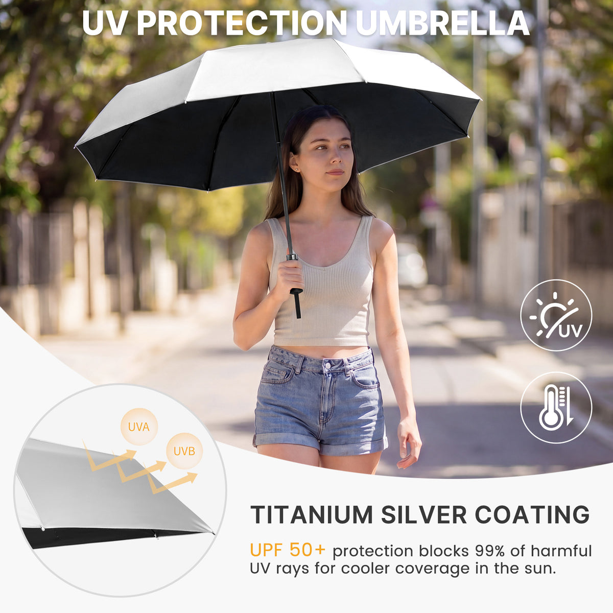G4Free - G4Free Mini Travel Umbrella UPF 50+ -TN26A621A