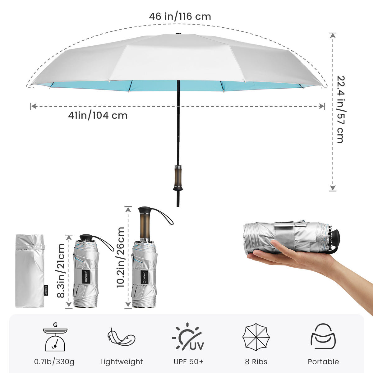 G4Free - G4Free Mini Travel Umbrella UPF 50+ -TN26A621A