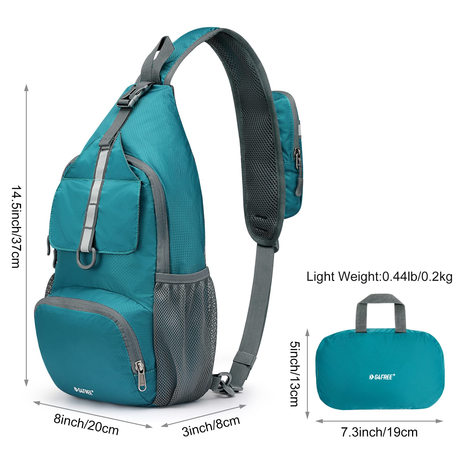 G4Free - G4Free Packable Crossbody Sling Backpack -TN21B007A