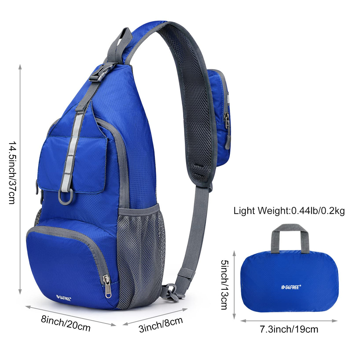 G4Free - G4Free Packable Crossbody Sling Backpack -TN21B007A