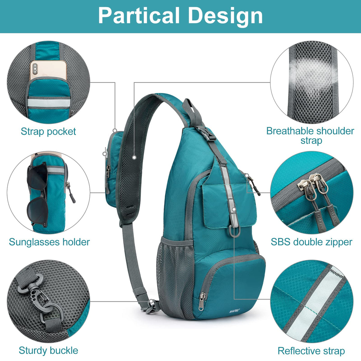G4Free - G4Free Packable Crossbody Sling Backpack -TN21B007A