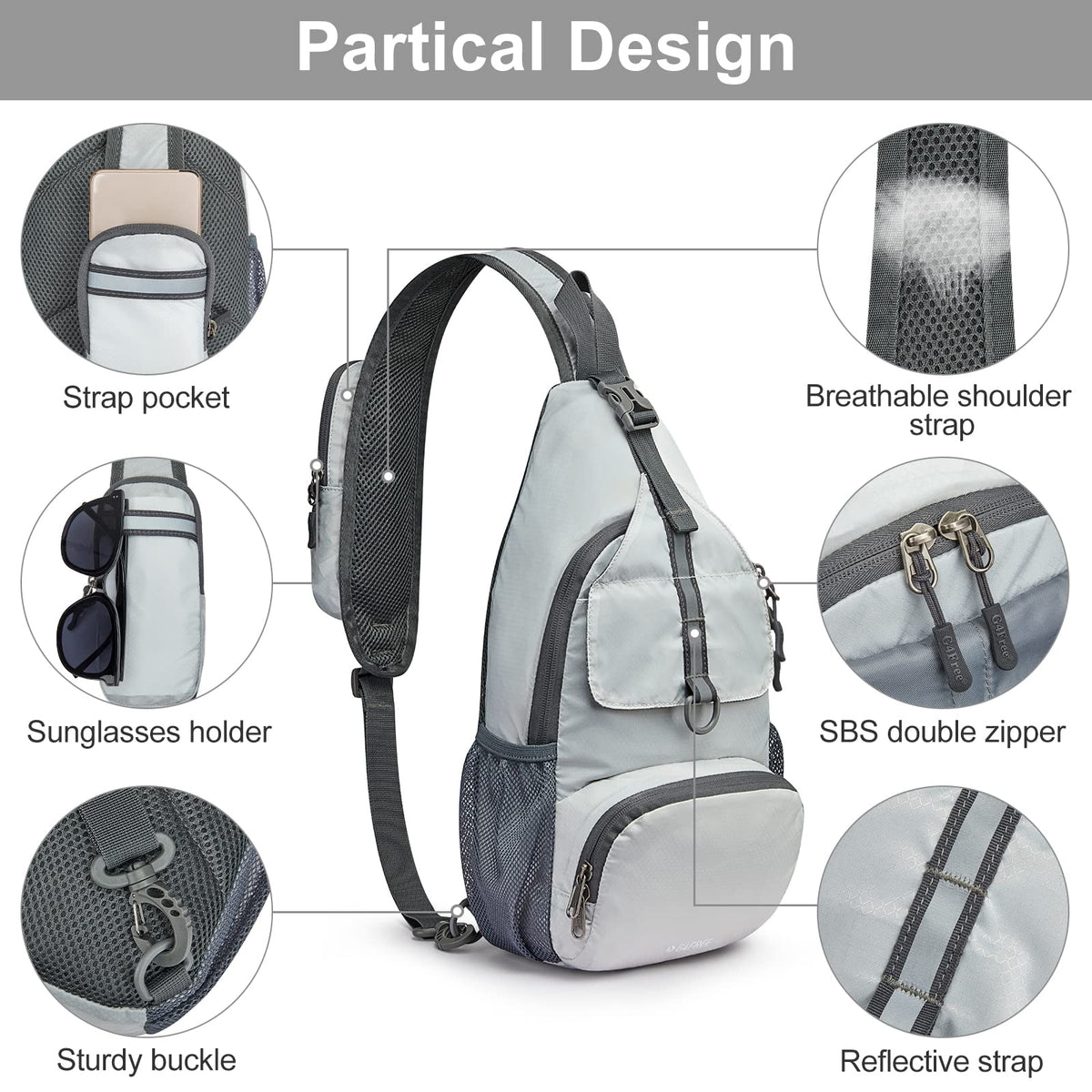 G4Free - G4Free Packable Crossbody Sling Backpack -TN21B007A