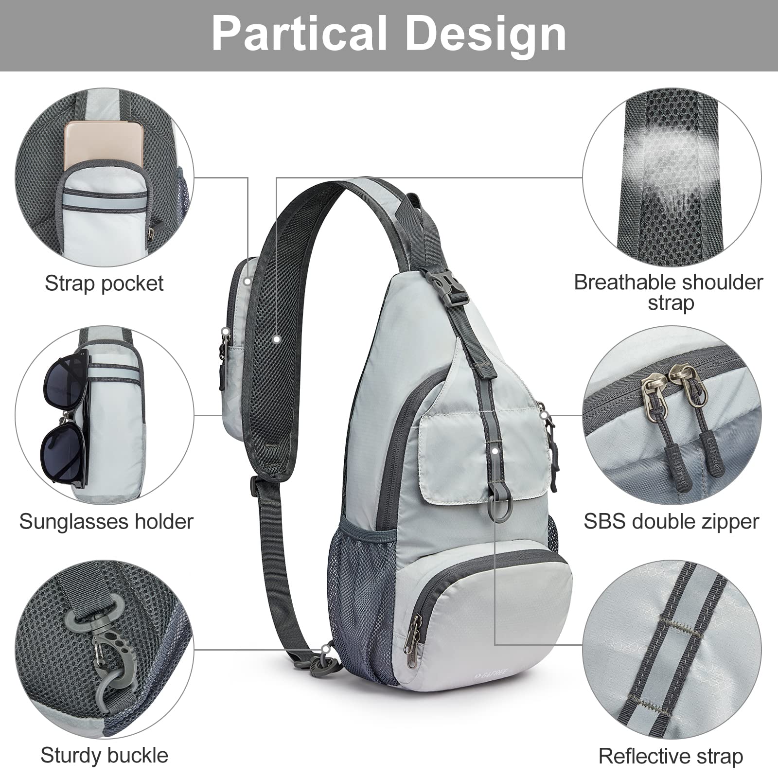 G4Free - G4Free Packable Crossbody Sling Backpack -TN21B007A