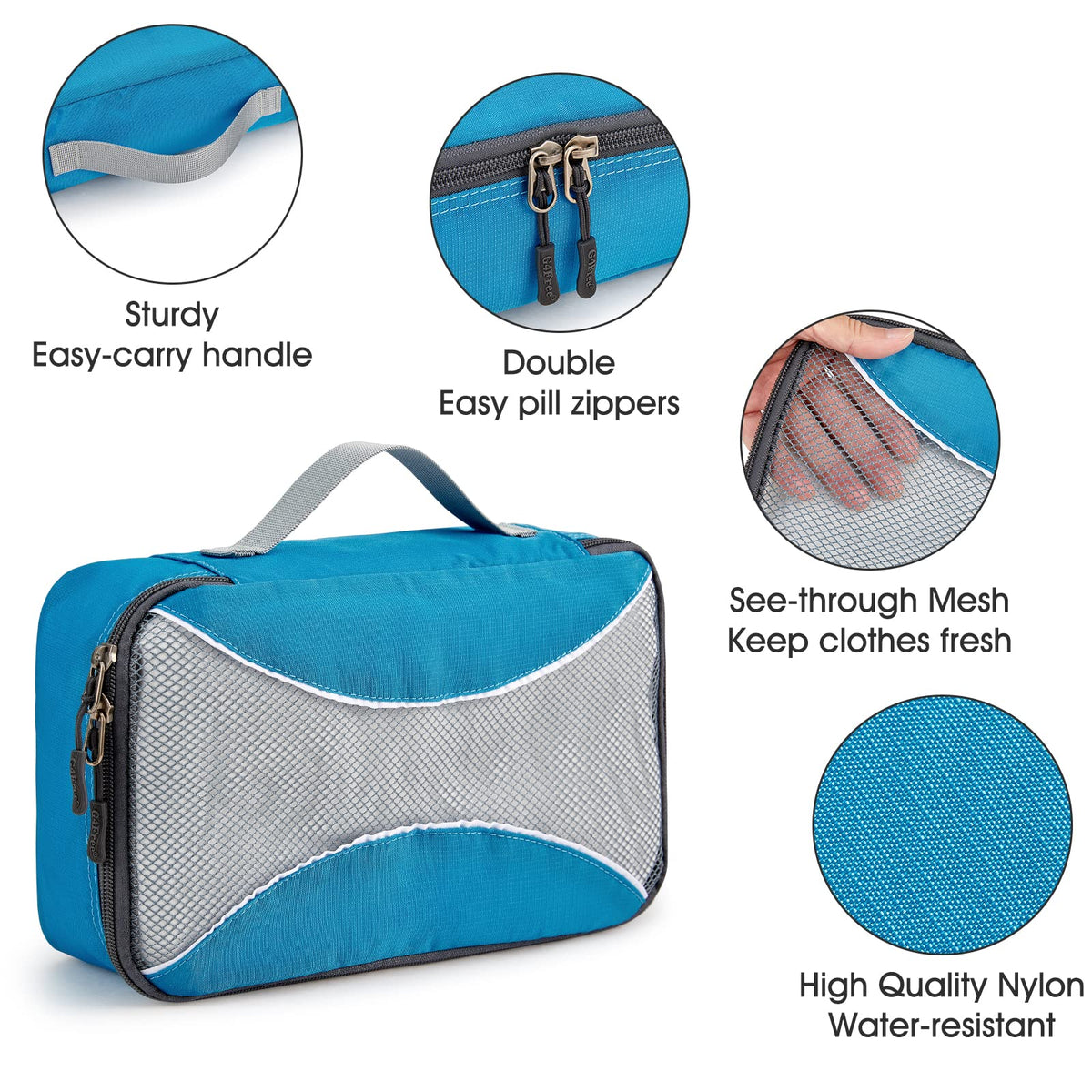 G4Free - G4Free Packing Cubes 6pcs Travel Accessories Organizers Travel Packing Bags -D10V005A