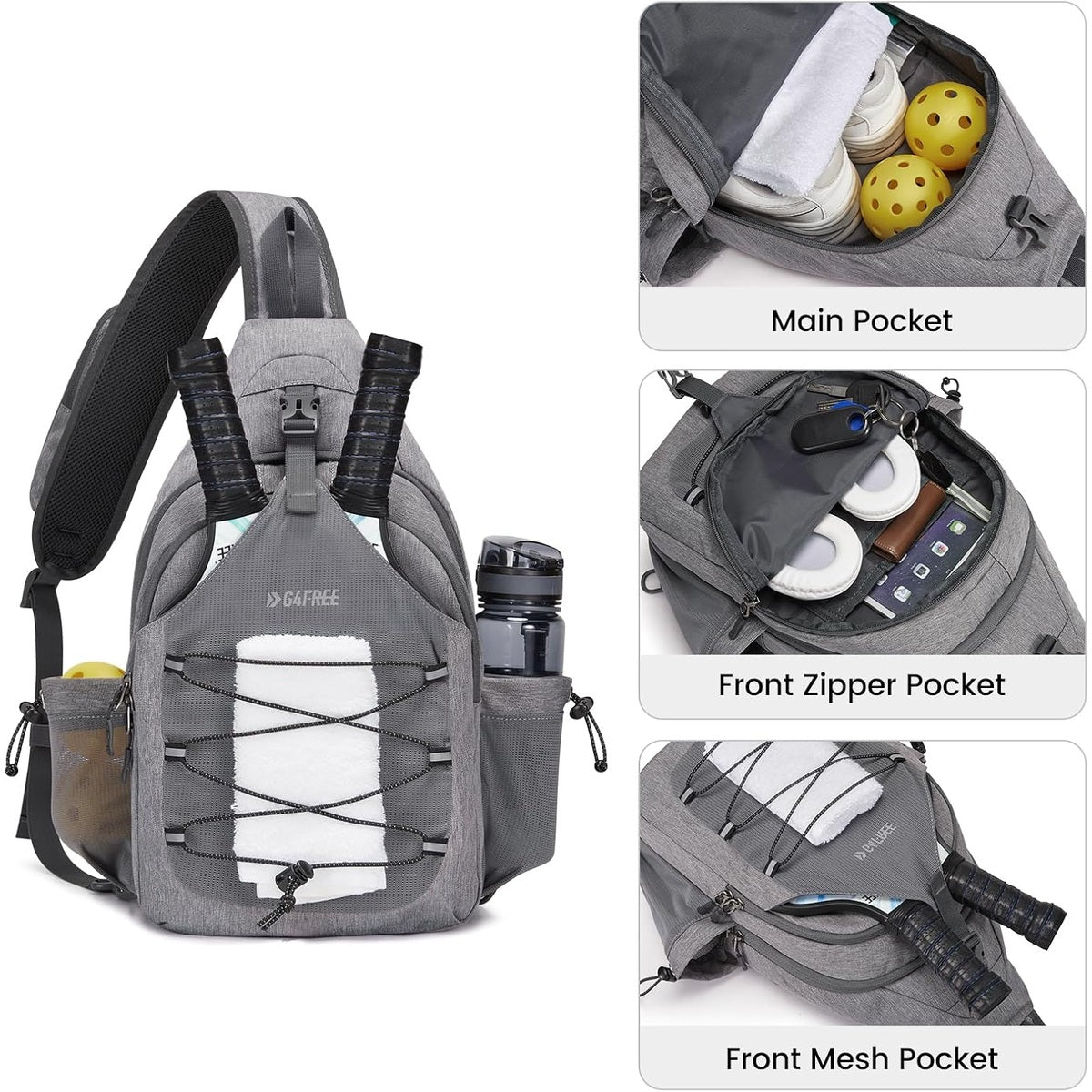 G4Free - G4Free Pickleball Backpack & Crossbody Bag -TN23B269D