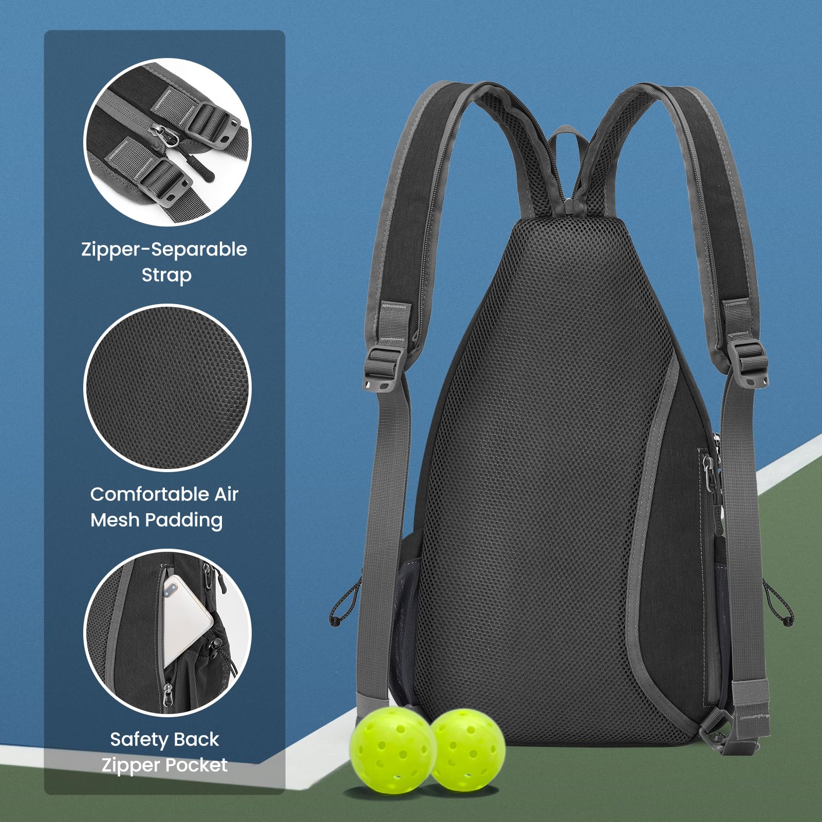 G4Free - G4Free Pickleball Bag with Adjustable Strap -TN23B320A