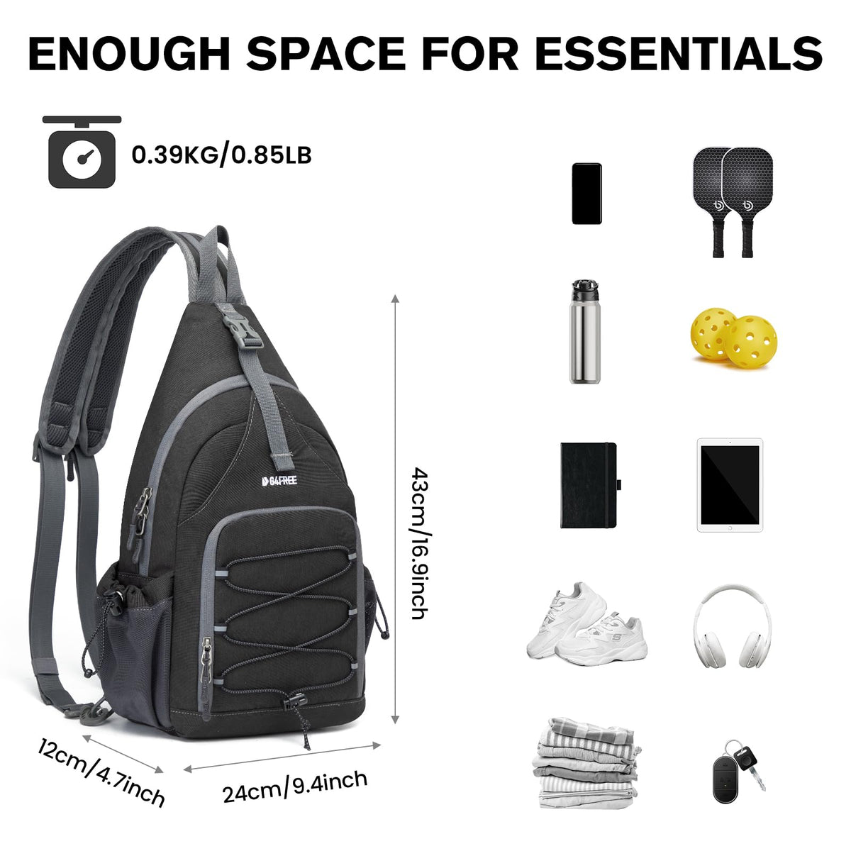 G4Free - G4Free Pickleball Bag with Adjustable Strap -TN23B320A