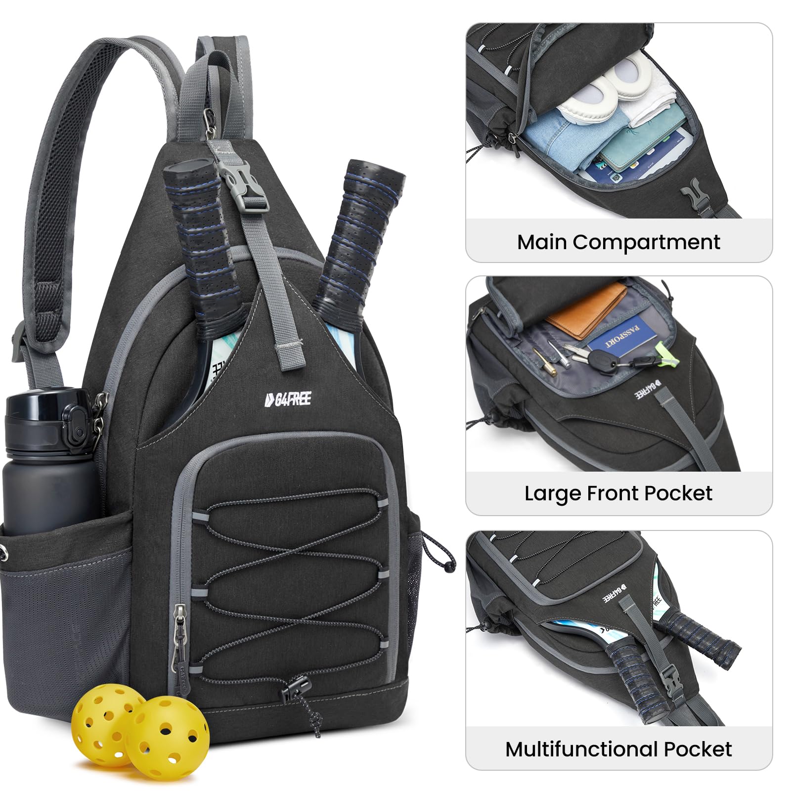 G4Free - G4Free Pickleball Bag with Adjustable Strap -TN23B320A