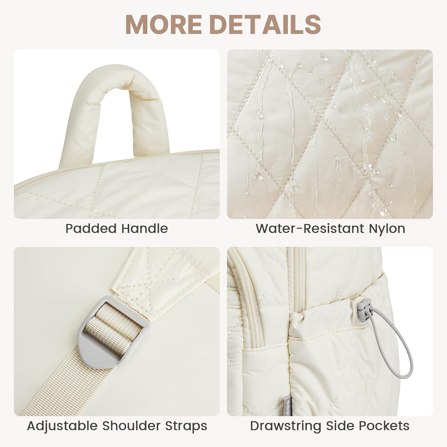 G4Free - G4Free Puffer Quilted with Anti-theft Buckle Backpack -TN25B585B