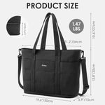 G4Free - G4Free Puffer  Tote Bag with Zipper Compartments, Expandable Handbag -TN25B522B